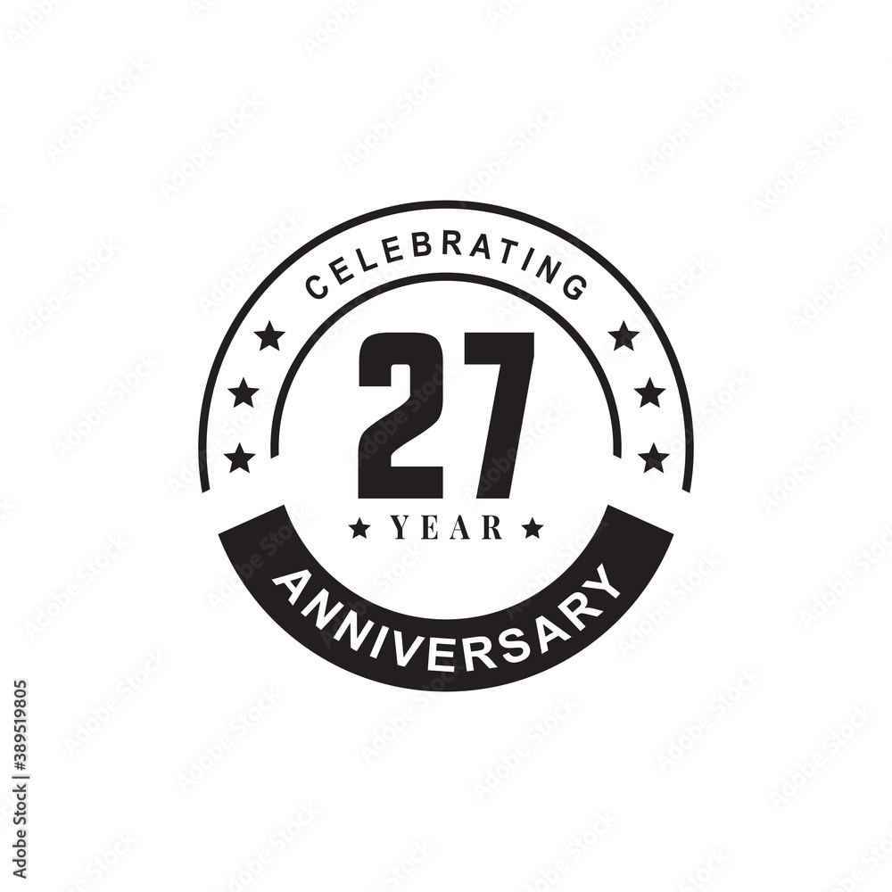 27th year anniversary logo design template 27th year anniversary logo design template