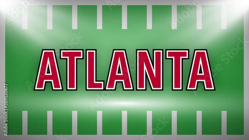 Atlanta vector, sports style text.