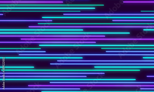 A glowing multicolored line background running moving.