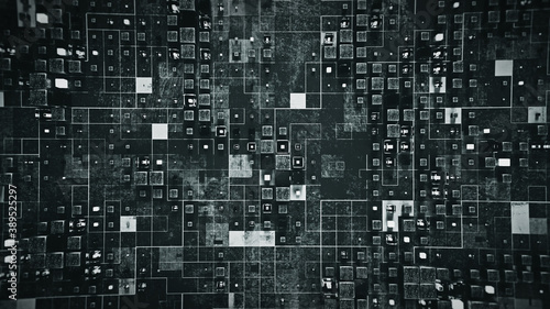 Dark surface with cubes 3D ...