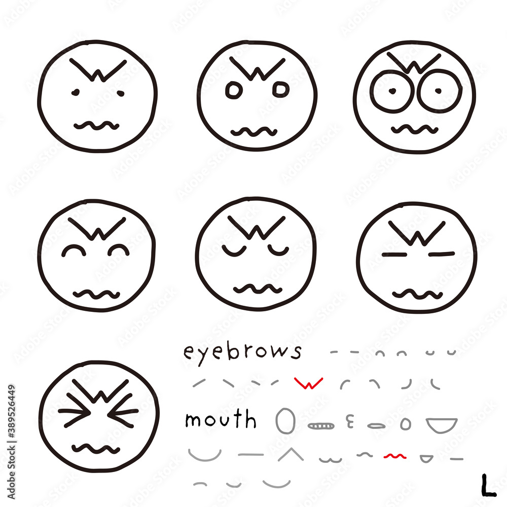 hand-drawn facial expression icon_06_l hand-drawn facial expression icon_06_l