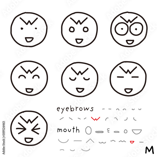 hand-drawn facial expression icon_06_m