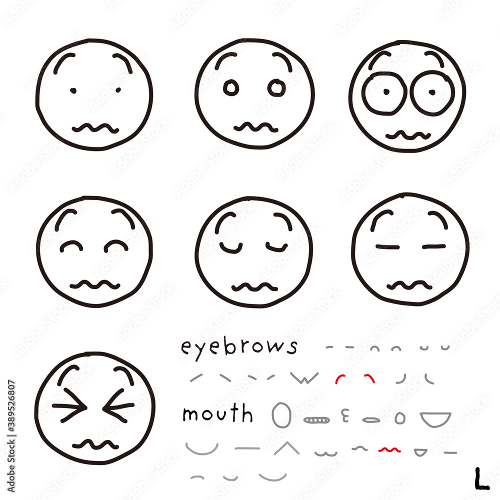 hand-drawn facial expression icon_07_l hand-drawn facial expression icon_07_l