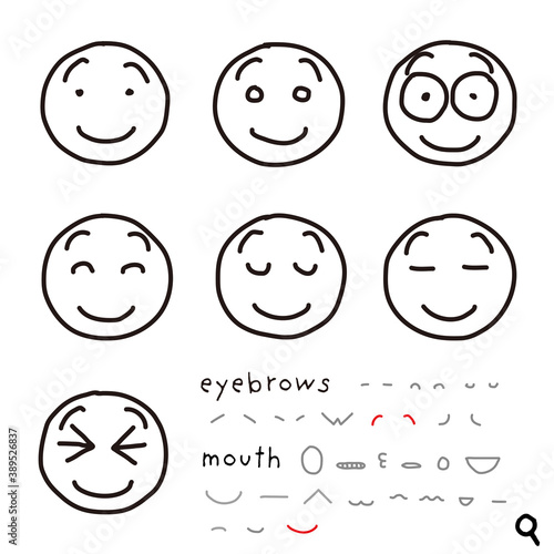 hand-drawn facial expression icon_07_q