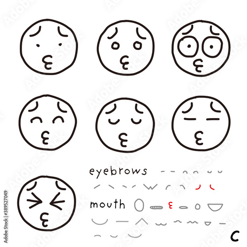 hand-drawn facial expression icon_08_c