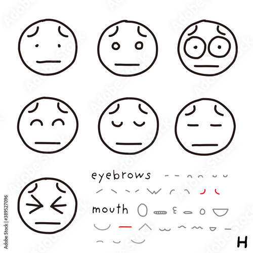 hand-drawn facial expression icon_08_h