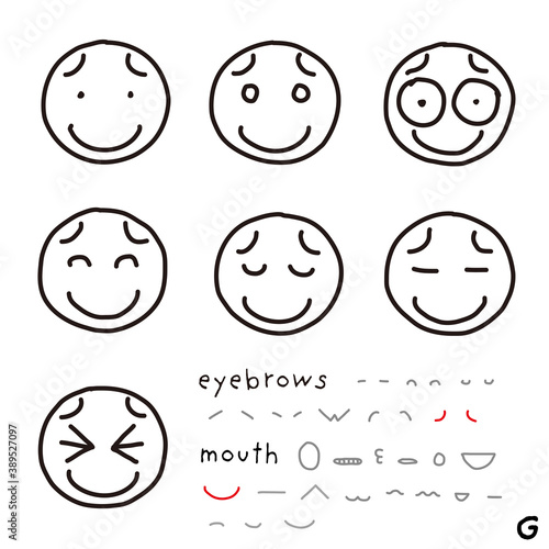 hand-drawn facial expression icon_08_g