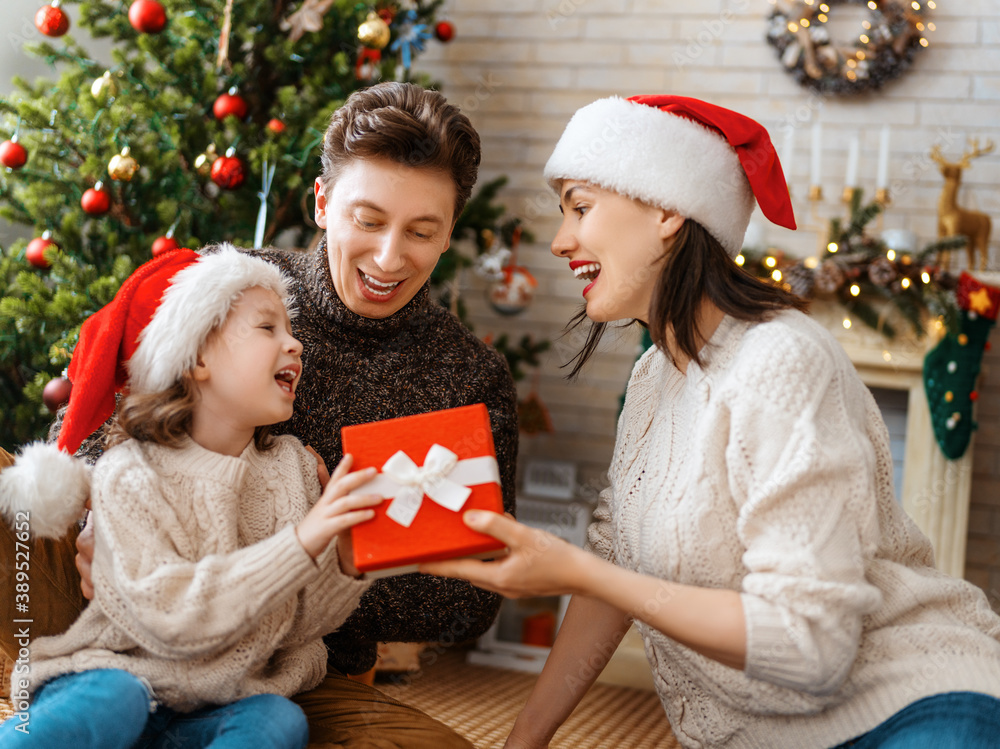 family celebrating Christmas family celebrating Christmas