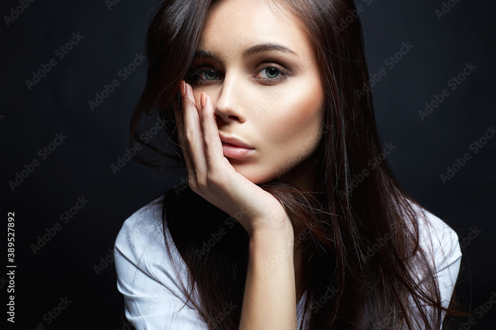 fashion beauty portrait of young woman fashion beauty portrait of young woman