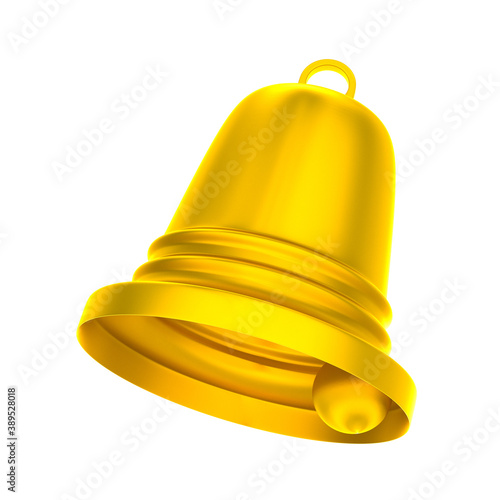 golden bell on white backgr...