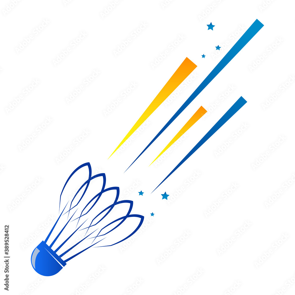 shuttlecock vector of smash and star effects