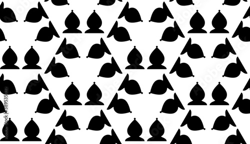 Seamless pattern with Chess bishop. Endless background. Vector illustration.