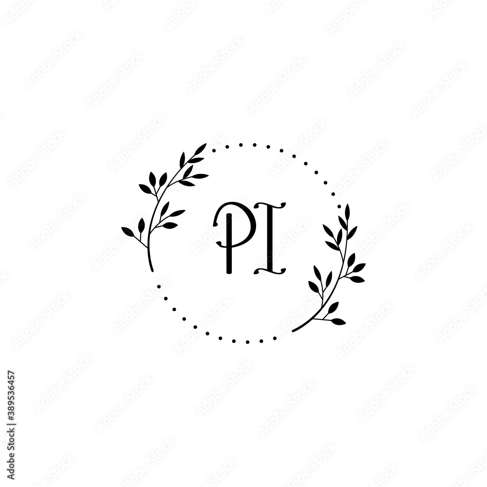 Initial PI Handwriting, Wedding Monogram Logo Design, Modern Minimalistic and Floral templates for Invitation cards Initial PI Handwriting, Wedding Monogram Logo Design, Modern Minimalistic and Floral templates for Invitation cards