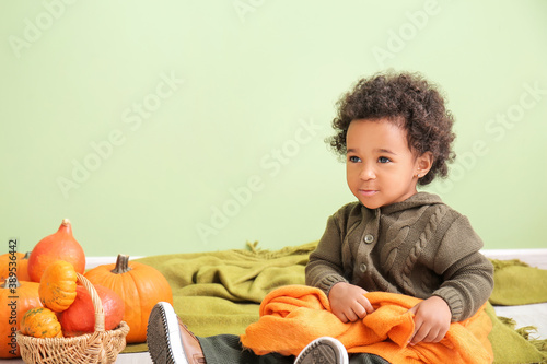 Cute African-American baby ...