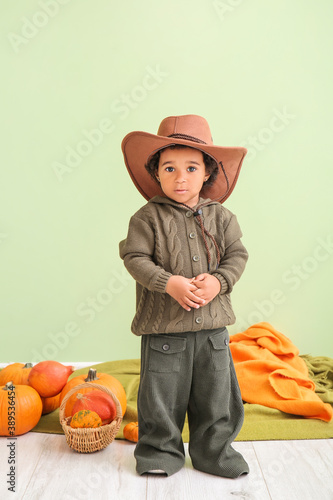 Cute African-American baby ...