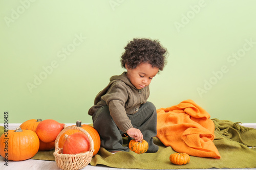 Cute African-American baby ...