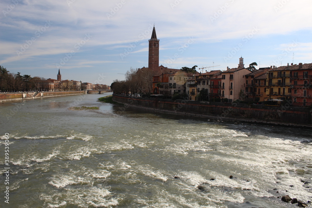Panoramic View of The Medieval City of Verona, Italy Panoramic View of The Medieval City of Verona, Italy