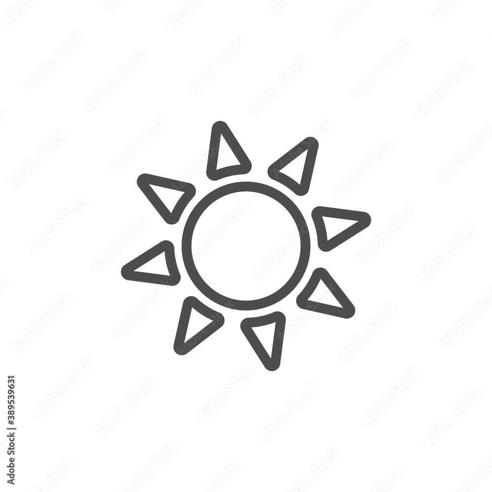 Bright yellow sun black vector icon, nature simple illustration. Isolated single icon Bright yellow sun black vector icon, nature simple illustration. Isolated single icon