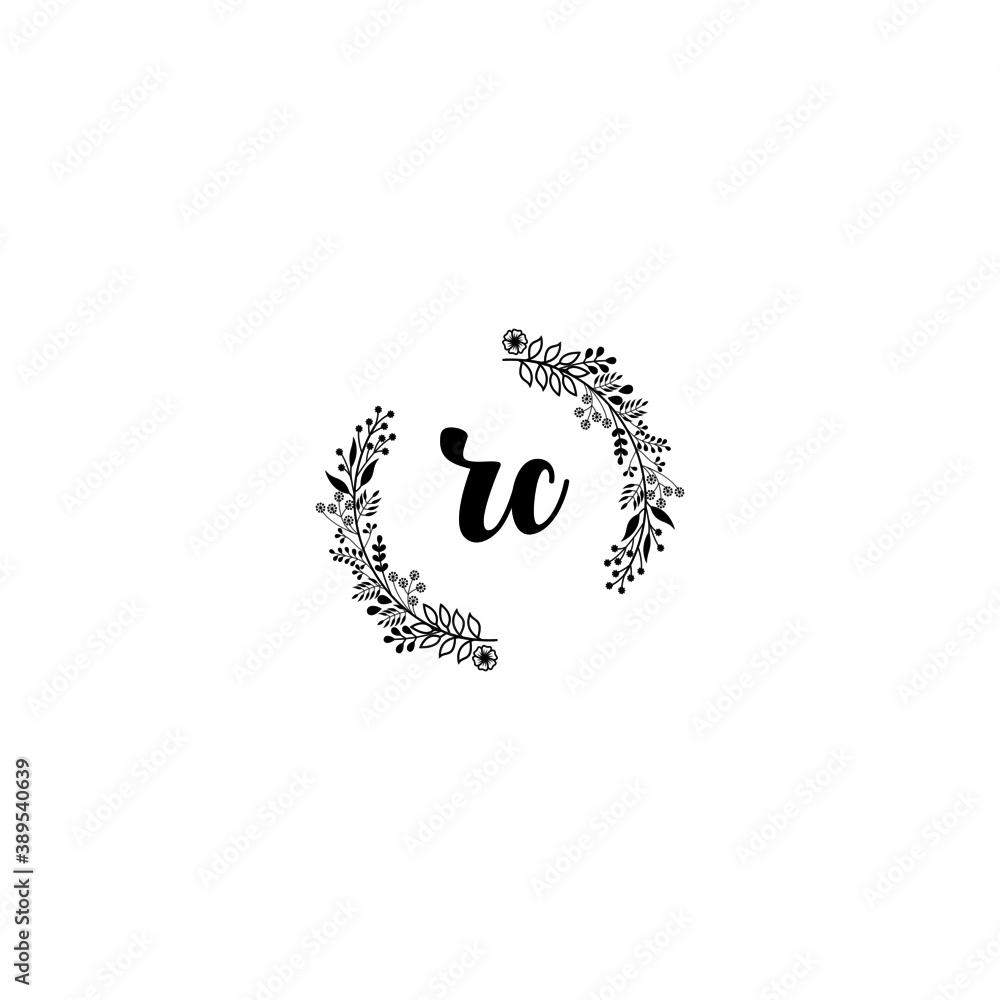 Initial RC Handwriting, Wedding Monogram Logo Design, Modern Minimalistic and Floral templates for Invitation cards Initial RC Handwriting, Wedding Monogram Logo Design, Modern Minimalistic and Floral templates for Invitation cards