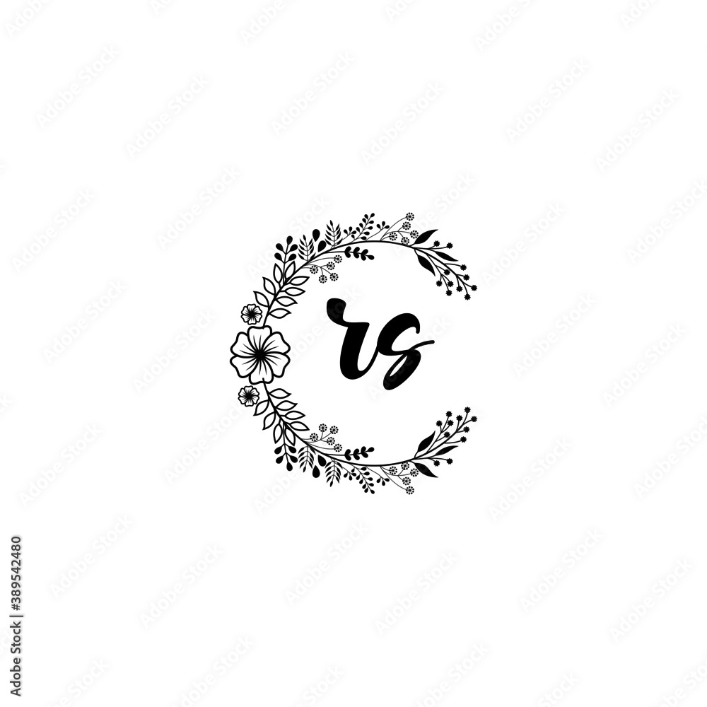 Initial RS Handwriting, Wedding Monogram Logo Design, Modern Minimalistic and Floral templates for Invitation cards Initial RS Handwriting, Wedding Monogram Logo Design, Modern Minimalistic and Floral templates for Invitation cards