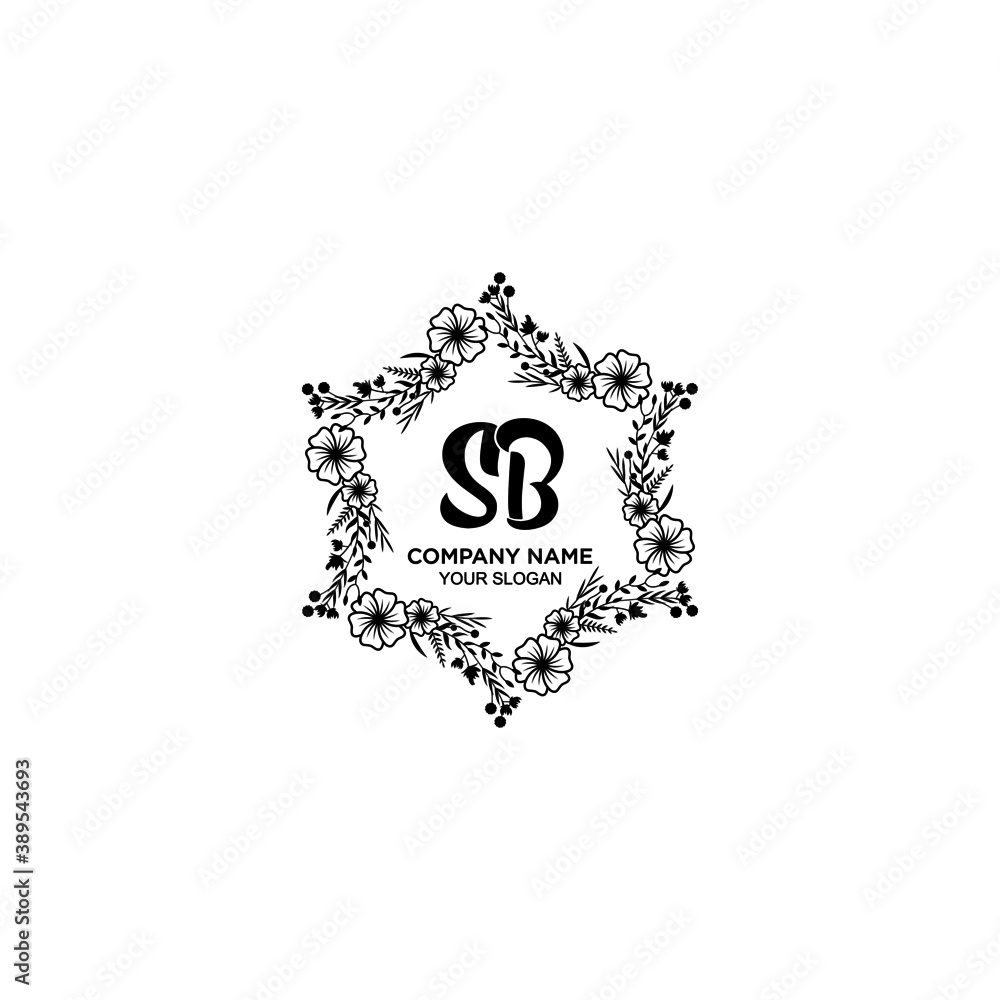 Initial SB Handwriting, Wedding Monogram Logo Design, Modern Minimalistic and Floral templates for Invitation cards Initial SB Handwriting, Wedding Monogram Logo Design, Modern Minimalistic and Floral templates for Invitation cards