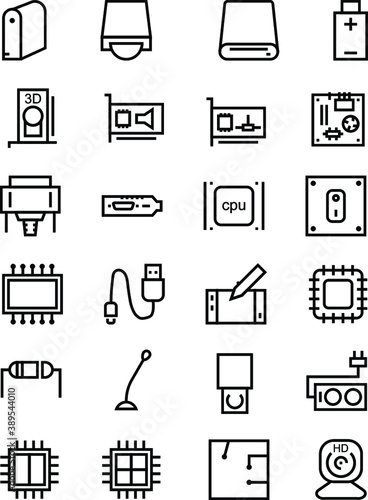 
Computer Hardware Vector Line Icons 
 photo