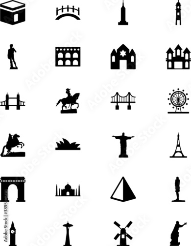
Monuments Vector Icons 

