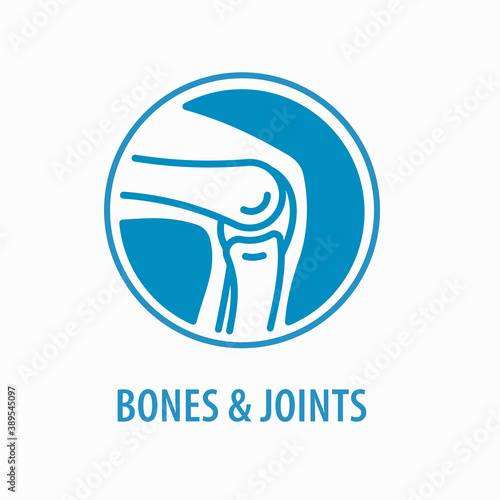 Knee icon. Logo design template. Vector illustration.