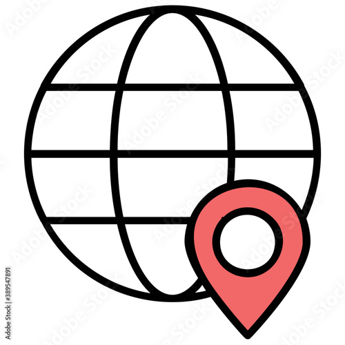 
Location pointers pointed over a world globe, conceptualizing delivery location 
