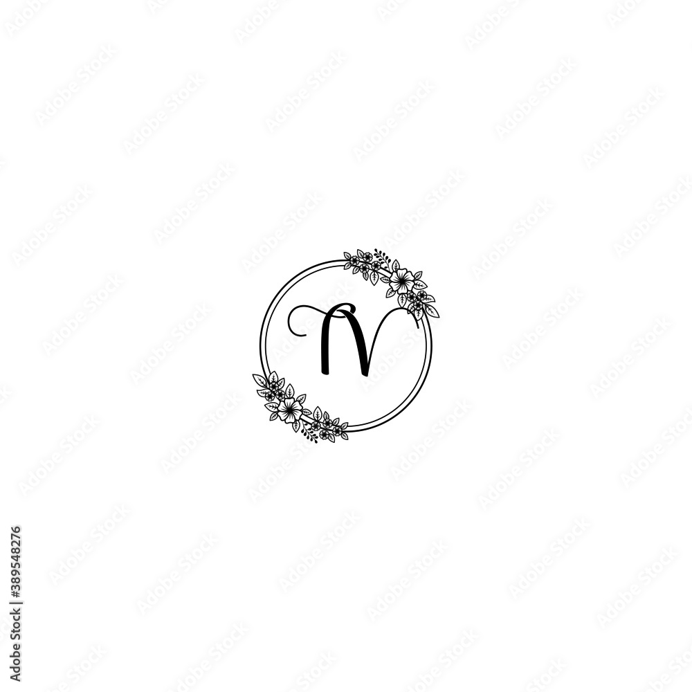 Initial TV Handwriting, Wedding Monogram Logo Design, Modern Minimalistic and Floral templates for Invitation cards	