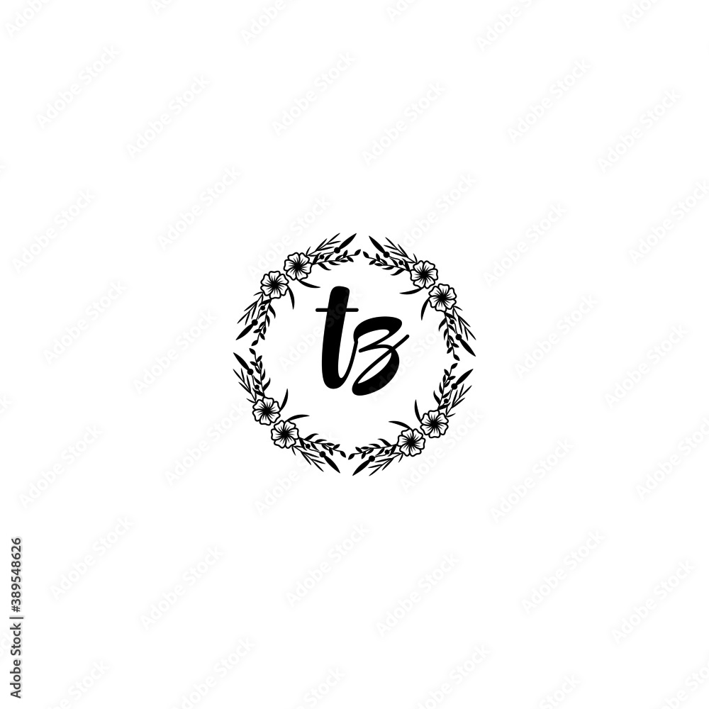 Initial TZ Handwriting, Wedding Monogram Logo Design, Modern Minimalistic and Floral templates for Invitation cards Initial TZ Handwriting, Wedding Monogram Logo Design, Modern Minimalistic and Floral templates for Invitation cards