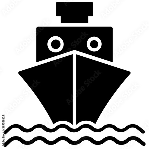 
A package boarded on a big cargo ship to enlighten idea of ship by sea
