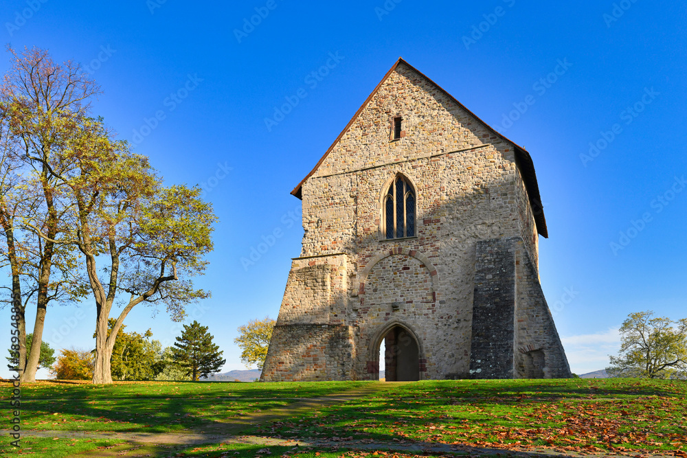 Remains of old church at carolingian imperial Abbey of Lorsch in Germany