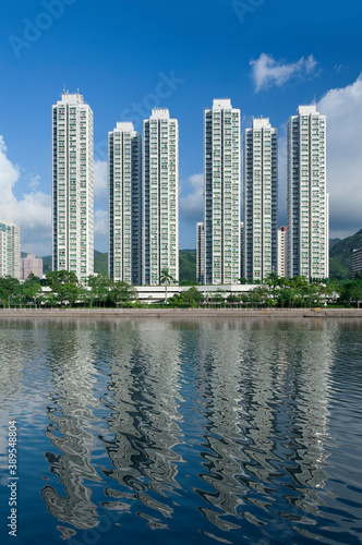 High rise residential building in Hong Kong city