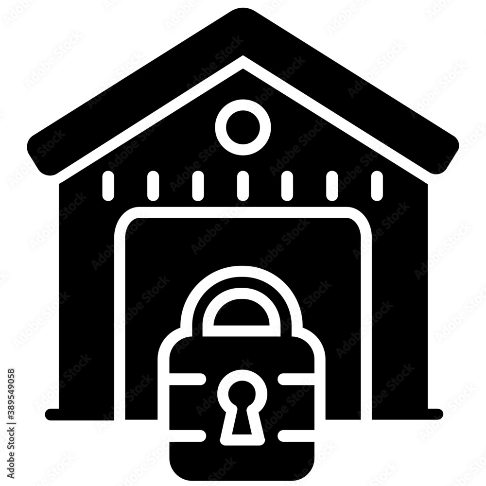 Padlock icon guarding a warehouse to securely offer the impression of warehouse security
Padlock icon guarding a warehouse to securely offer the impression of warehouse security