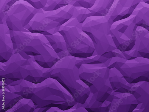 3D rendered abstract purple low poly background