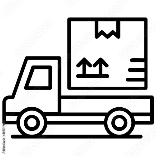 Heavy duty delivery truck showing shipping concept 
