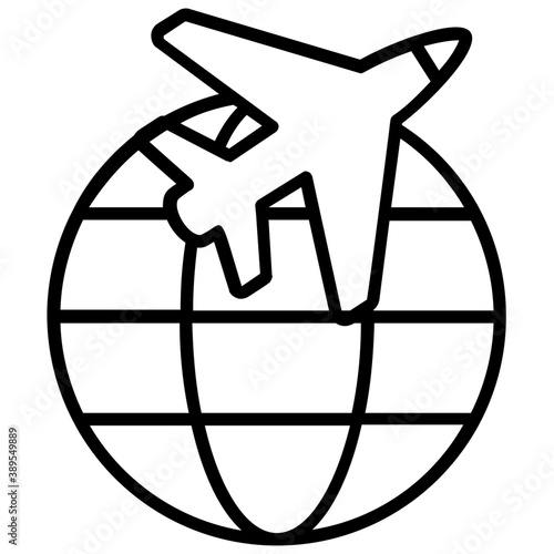 
A package attacked with an aeroplane showing concept of ship by air 
