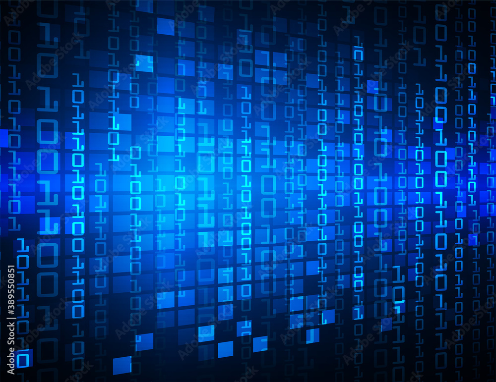 Blue cyber circuit future technology concept background Blue cyber circuit future technology concept background