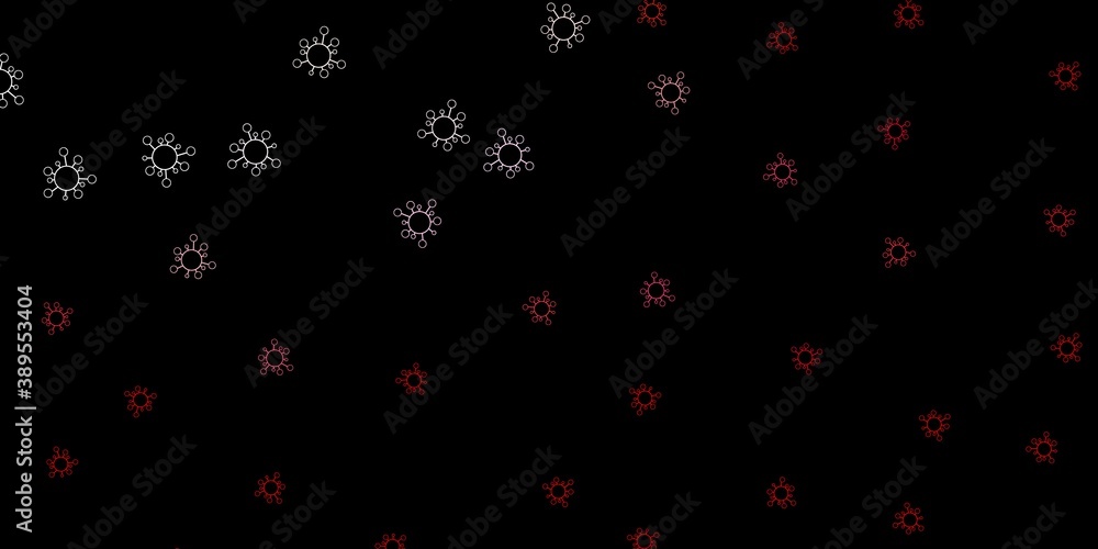 Dark red vector template with flu signs. Dark red vector template with flu signs.