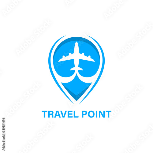 Travel point abstract logo.