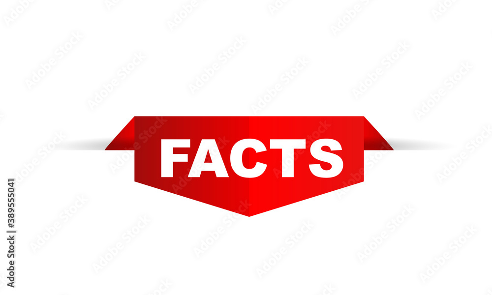 red banner facts. Vector red banner facts. Vector