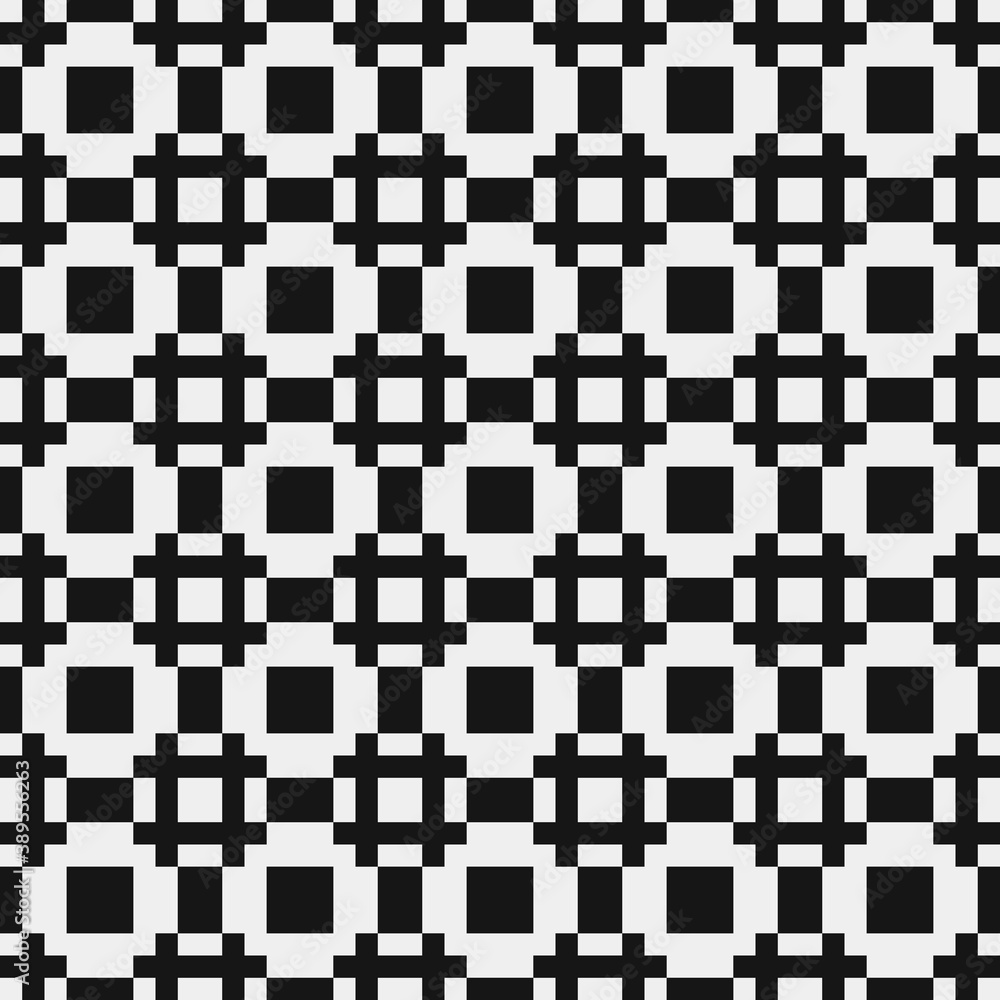 Fototapeta premium Abstract Cross Pattern Dots Logo generative computational art illustration