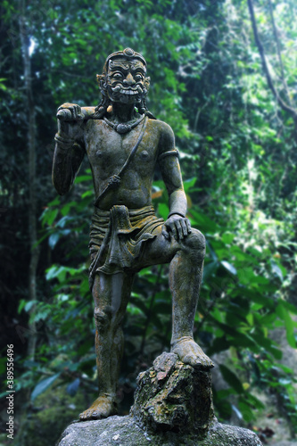 Ancient stone statues in Secret Buddhism Magic Garden  Koh Samui  Thailand. 