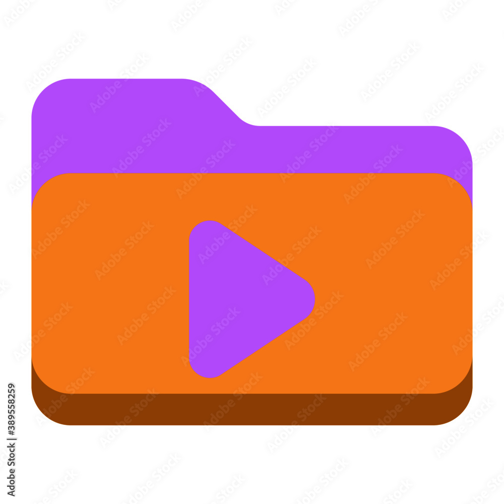 Movie folder icon with flat style. Suitable for website design, logo, app and ui. Movie folder icon with flat style. Suitable for website design, logo, app and ui.