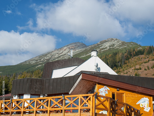  Mountain shelter on Solisko located at an altitude of 1840 m above sea level. on the slopes of Predné Solisko in the High Tatras in Slovakia