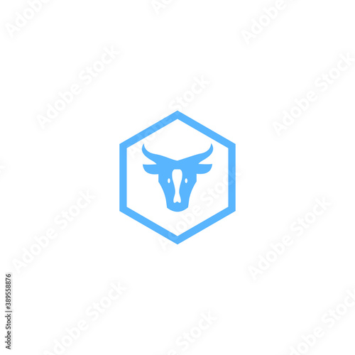 icon cow vector templet logo