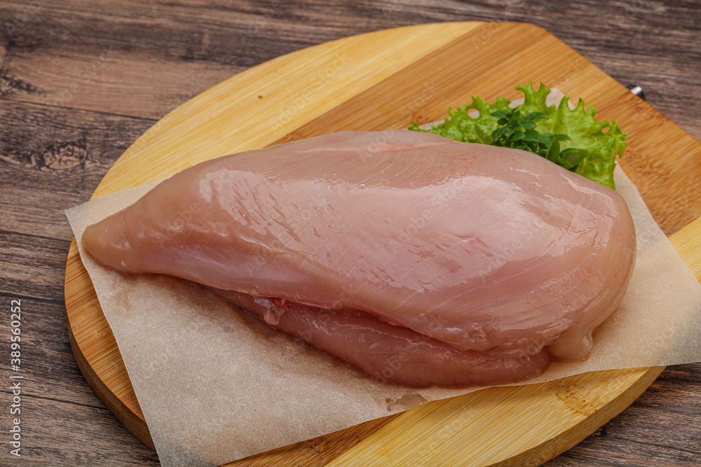 Raw chicken breast for cooking