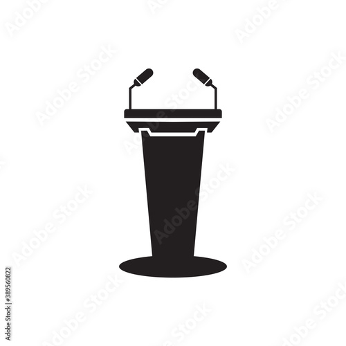Podium rostrum icon logo design template