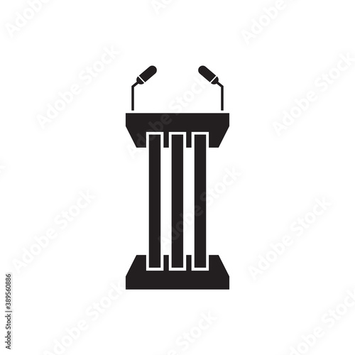 Podium rostrum icon logo design template